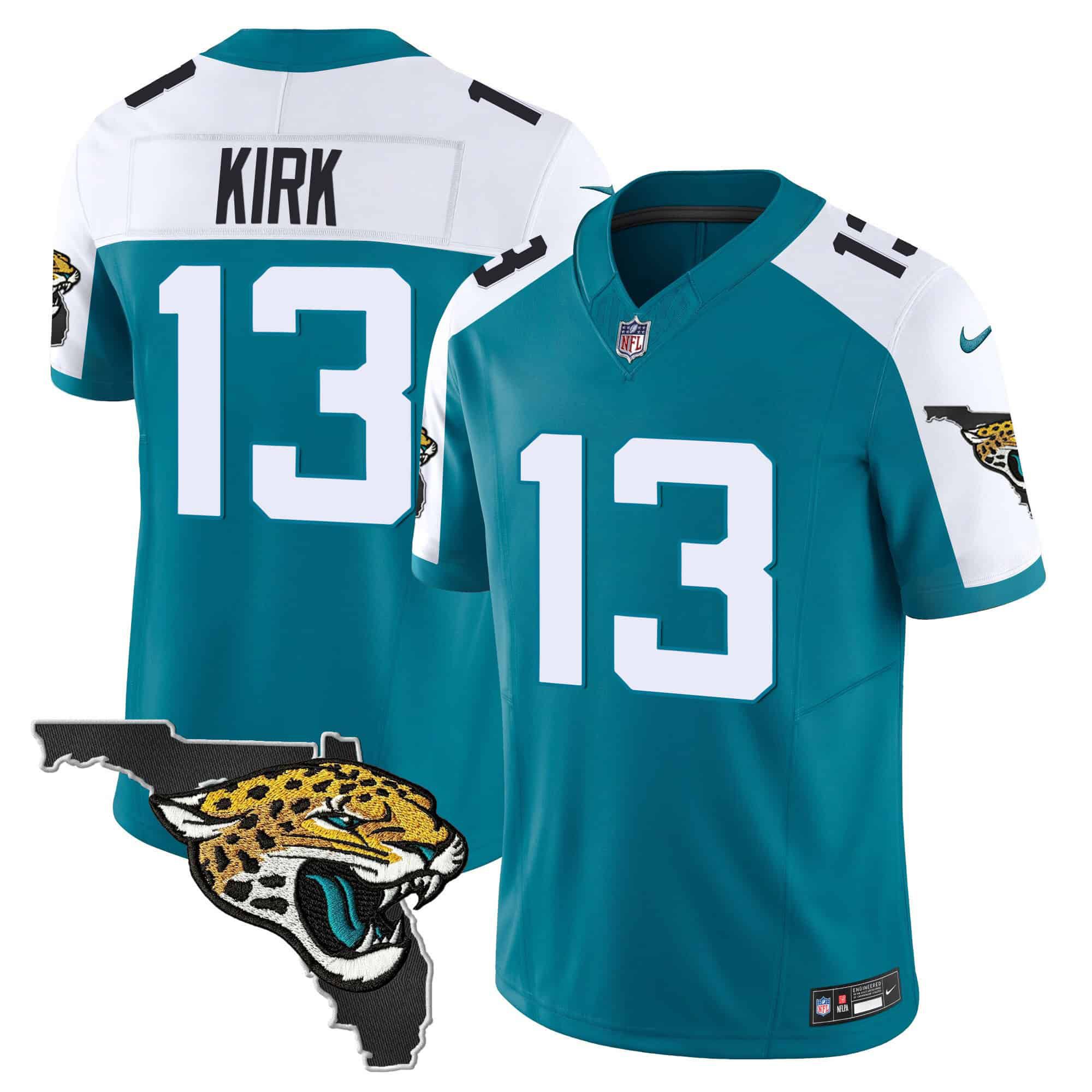 Men Jacksonville Jaguars 13 Kirk Green 2024 Nike Florida Patch Vapor NFL Jersey